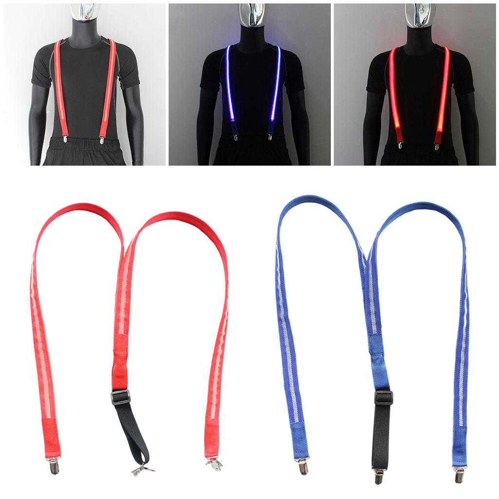 Mannen Led Light Up Bretels Kostuums Ondergoed Accessoires Bretels Riem Voor Bachelor Party Wandelen Paardrijden