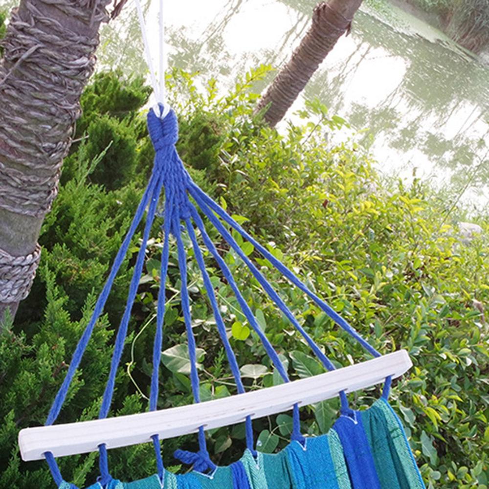Hangmat tuin draagbare gammelen sport thuis reizen buiten kamperen schommel hangstoel dik canvas streep bed hangmat kaliber