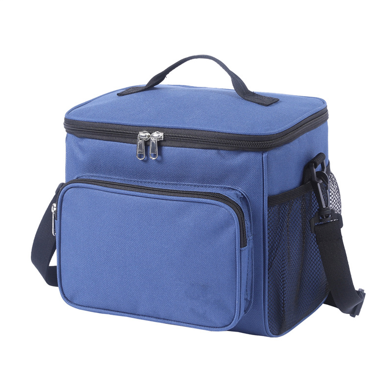 Bolsa grande de hielo para exteriores, suministros de pícnic para campamento, viajes, playa, nevera para trabajo, refrigeradores portátiles para nevera térmica, bolsa de Almuerzo: Blue