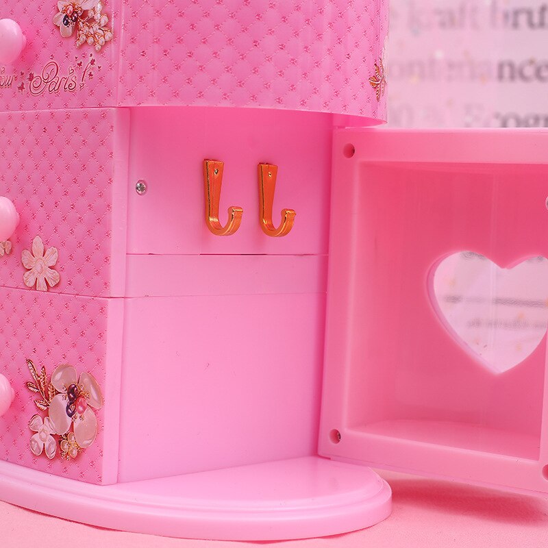 caja musica Caja de joyería de música encantadora caja Musical grande de de Navidad para niñas bailando caja de música giratoria cajas de joyería de varias capas hz-356