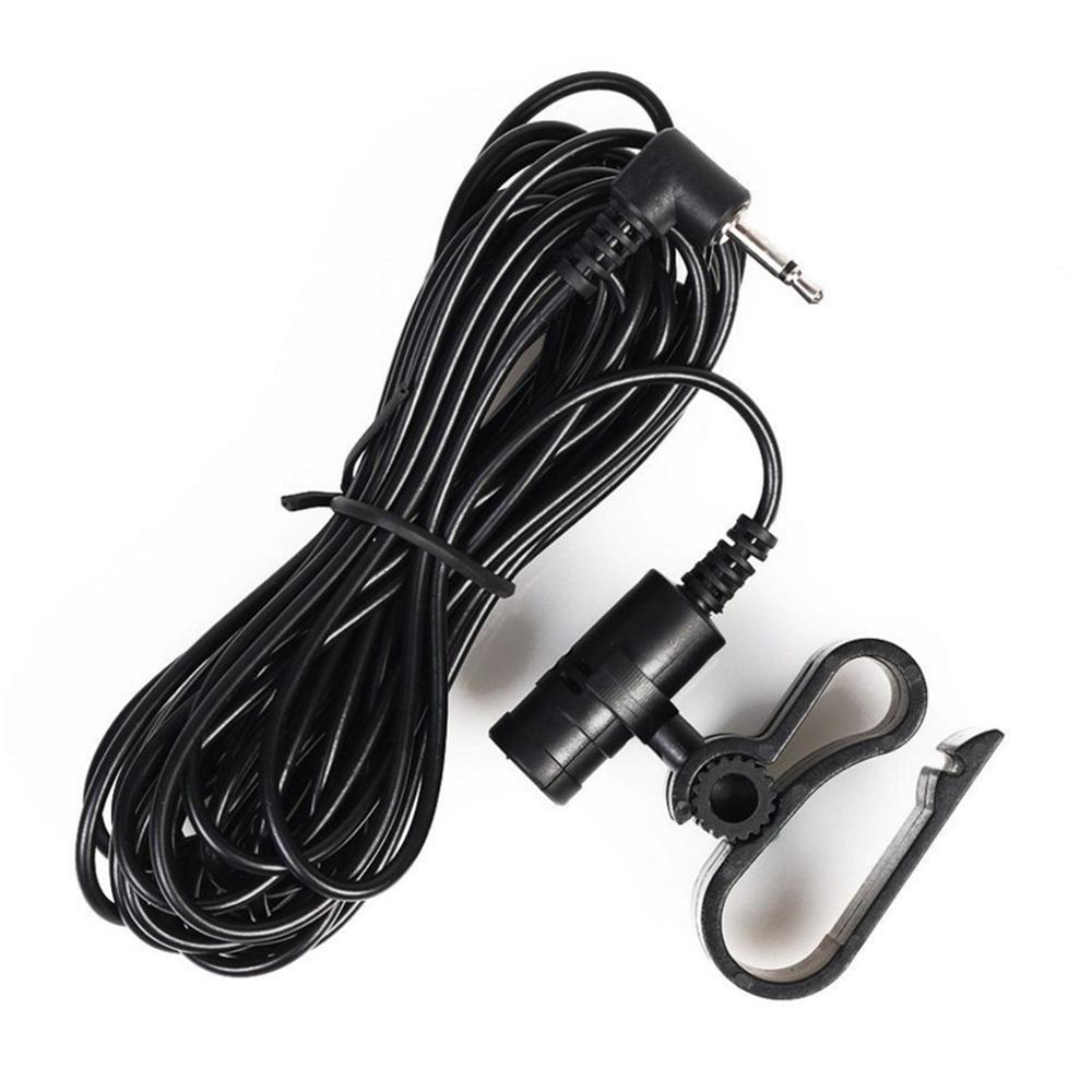 Leory 2.5mm jack stereo bil bluetooth extern mikrofon mikrofon med hållare radiomottagare dvd cd-spelare svart 4m kabel