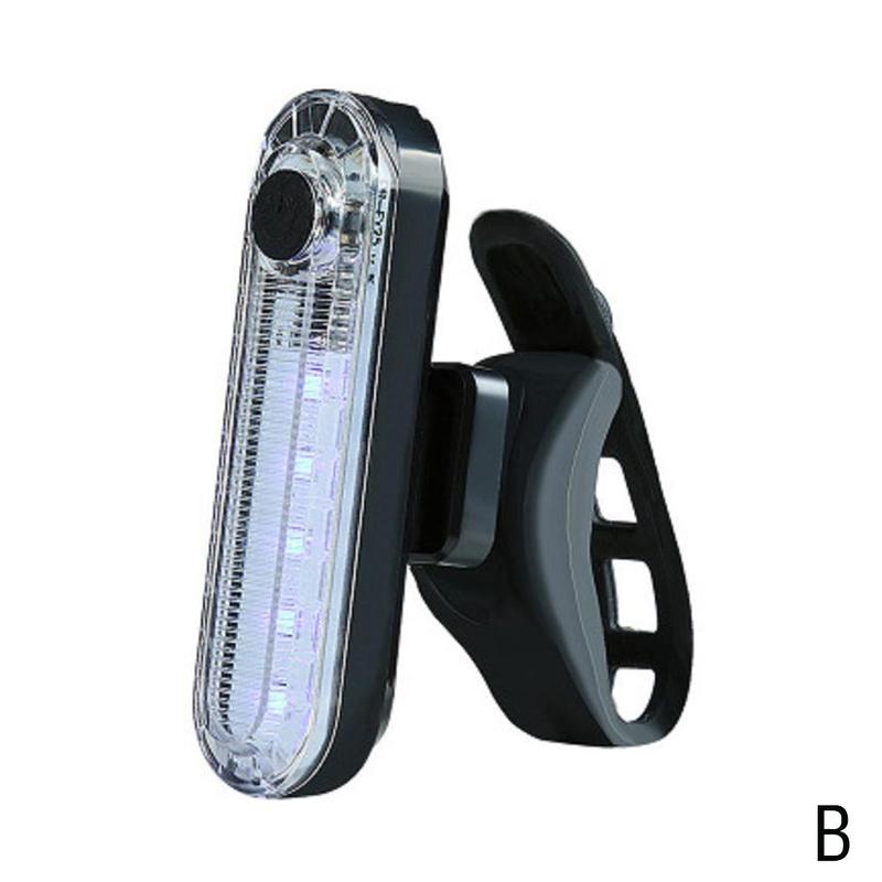 Rode Fiets Achterlicht Usb Oplaadbare Clip-On Led Lamp Fietsen Outdoor Mtb Fiets Achterlicht Veiligheidswaarschuwing flash Lamp: White