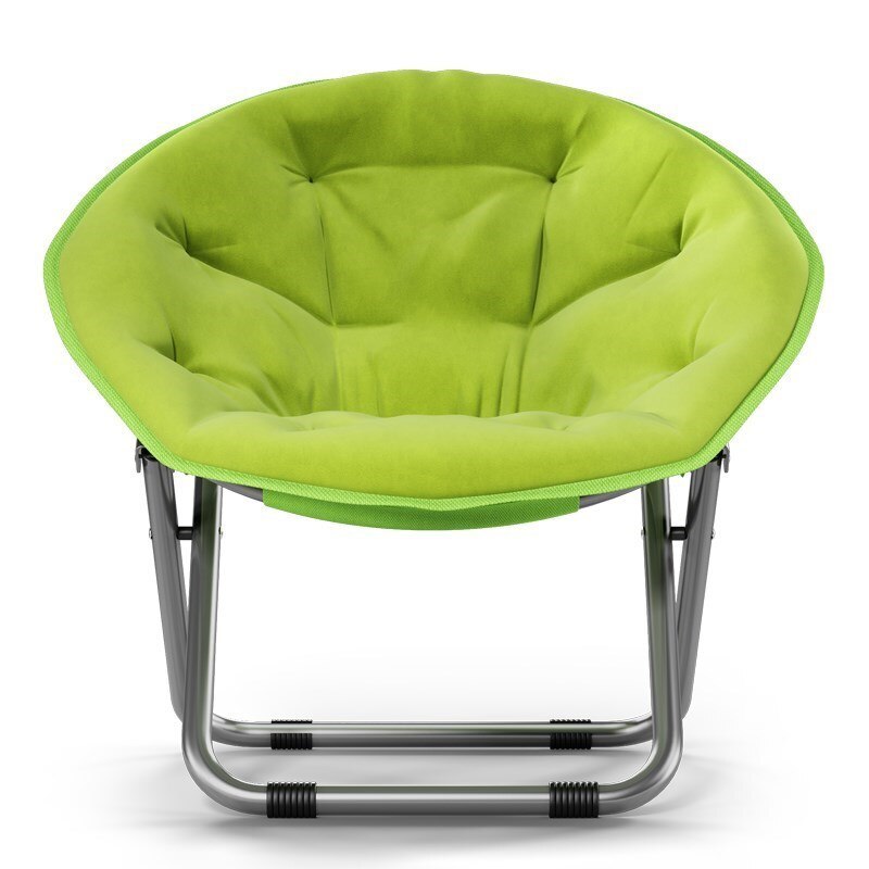 Silla plegable para exteriores, sillón pequeño redondo para leer en el campo, simple y conveniente, de tela para patio: 4