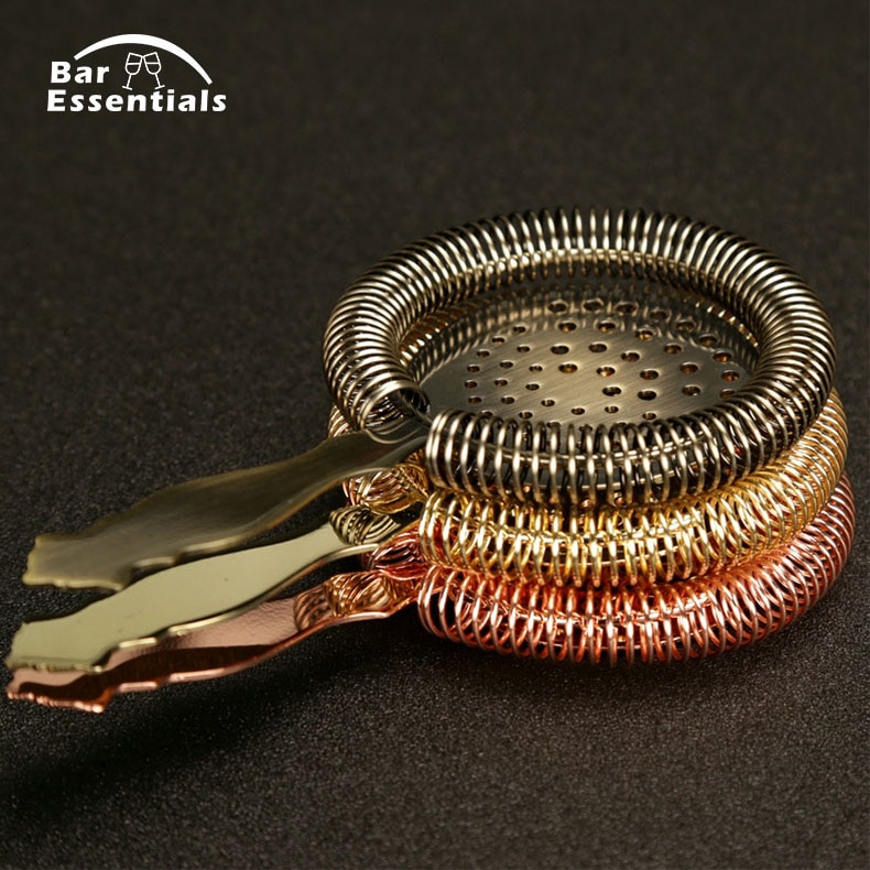 Colador de cóctel de barra de resorte de acero inoxidable, colador de Bar de lujo, colador de Bar, herramienta de Bar, colador de hielo de vino, barra de Bar