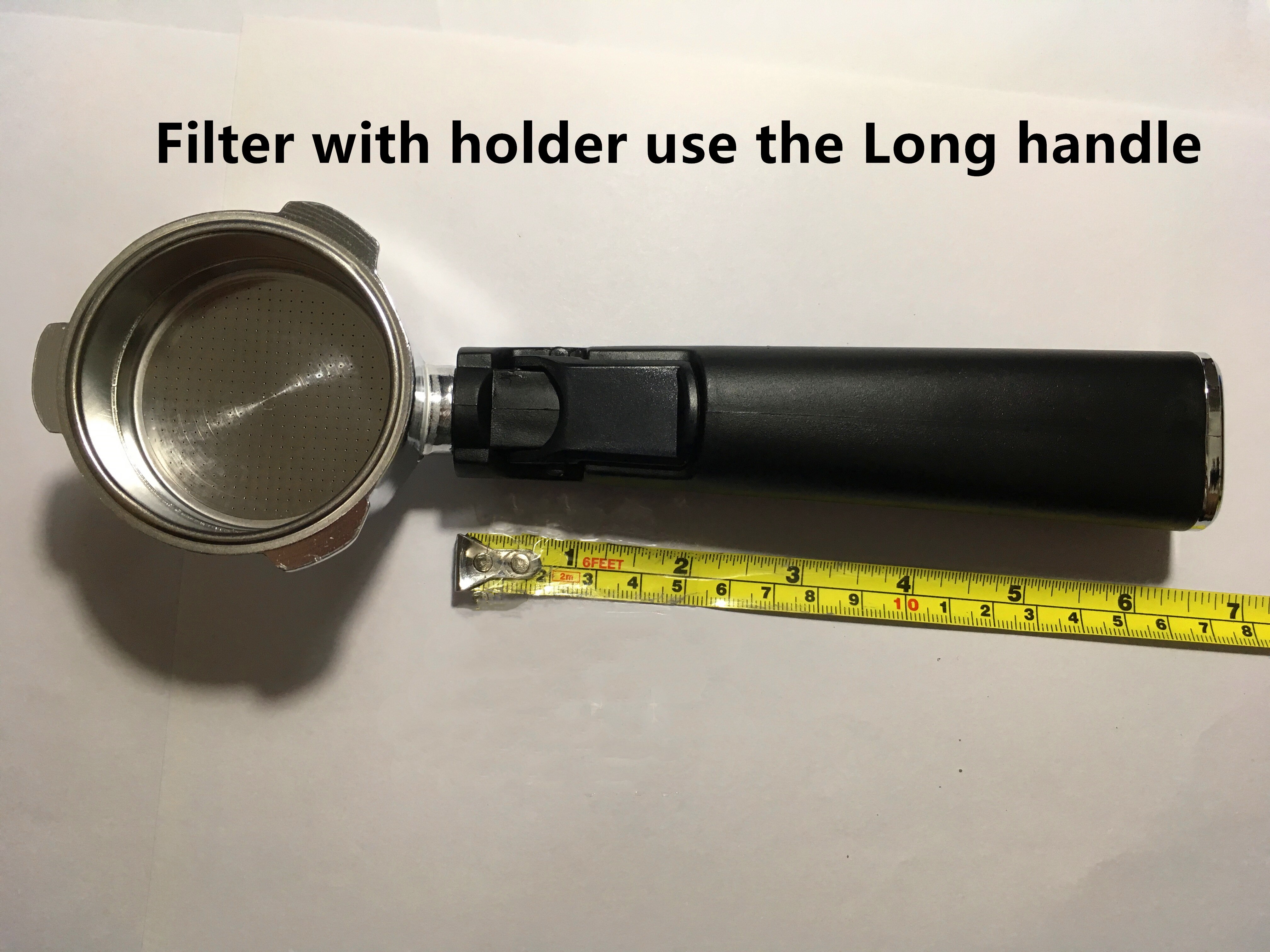 Diameter  of 60 mm 15-20 bar espressomaskine dele langt håndtag filterholder til espressomarkør