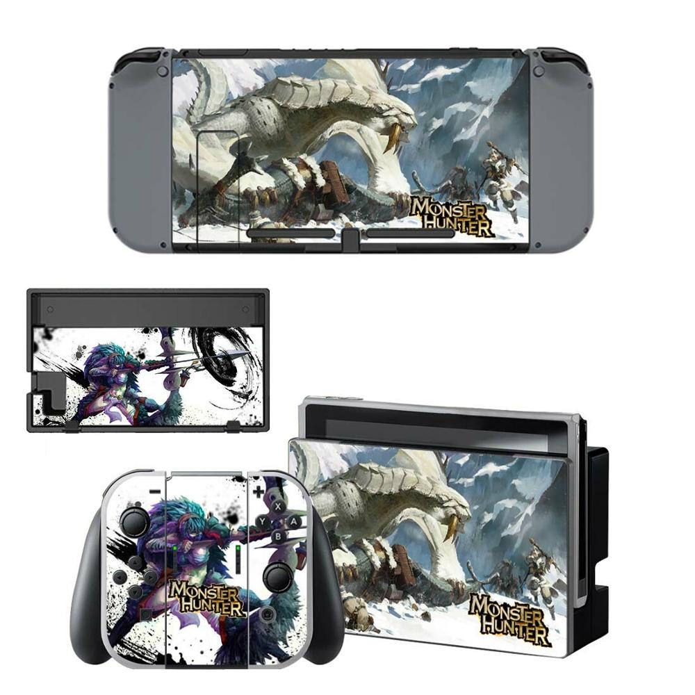 Nintendoswitch Skin Monster Hunter Nintend Switch Stickers for Nintendo Switch Console Joy-con Controller Dock Skins Stickers: YSNS0469