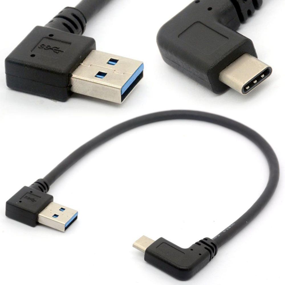 Kątowy kabel USB C kabel USB 90 stopni 3.0 A robić USB typu C w lewo/w prawo robić synchronizacji i przewód zasilający: dobrze