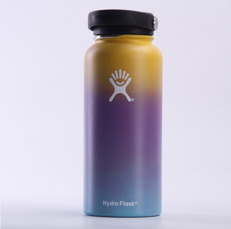 GH Stainless Steel Water Bottle Hydro Flask Water Bottle Vacuum Insulated Wide Mouth Travel Portable Thermal Bottle 32oz/40oz