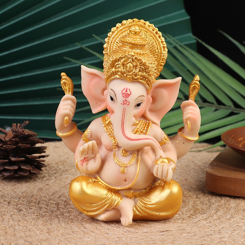 Guldherre ganesha buddha statue elefant gud skulpturer ganesh figurer: Default Title