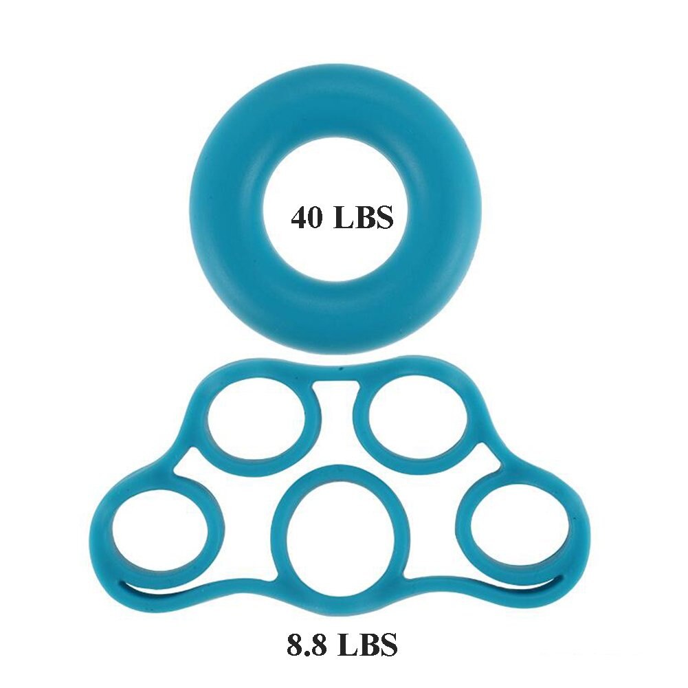 3 Levels Finger Stretcher Resistance Bands Finger Grip Exerciser Hand Grip Trainer Rings for Relieve Pain Injury Rehabilitation: Blue