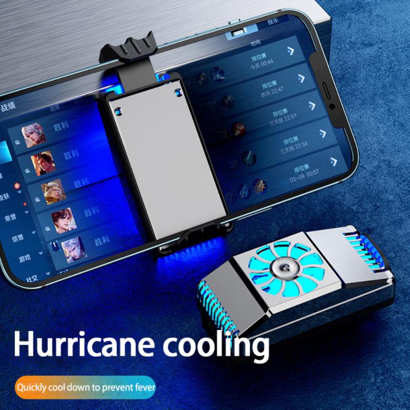 Mobile Phone Universal Semiconductor Radiator Phone Cooler Holder Mute Fan For IPhone 12 For Xiaomi For Huawei Stand Radiator