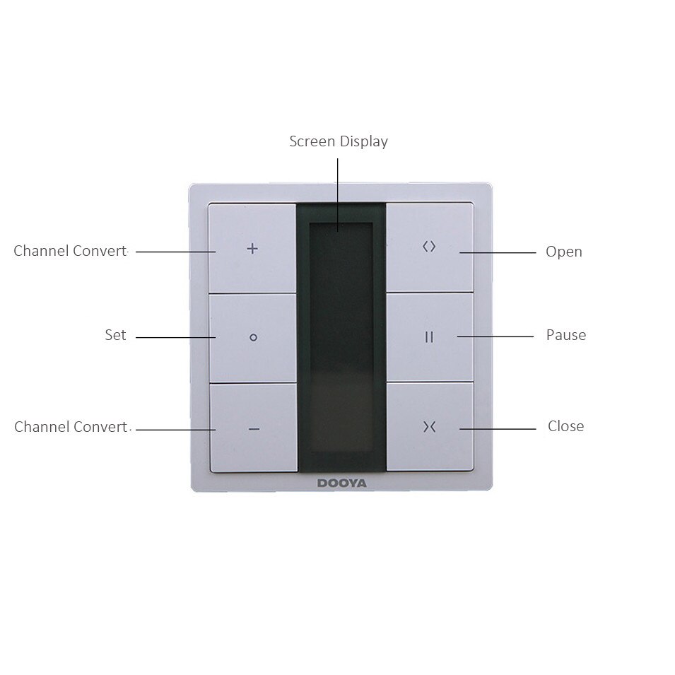 Dooya DC1653 wall switch,15 Channel Emitter Remote Controller for Electric Curtain Motor,Curtain Accessories, for KT320E/DT52E