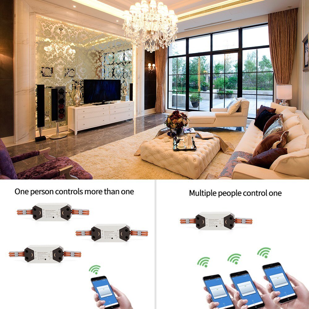 Smart Wifi Schakelaar Draadloze Voice/App Controle Compatibel Met Google Home Ifttt Elektrische Voor Diy Domotica Module 10A