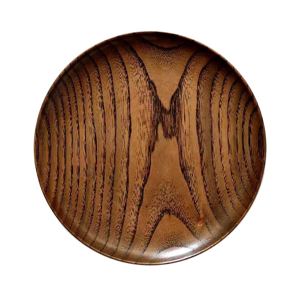 Ronde Houten Plaat Set Natuurlijke Acacia Hout Schotel Platen Cake Dessert Serveerschaal Japanse Sushi Plaat Houten Servies