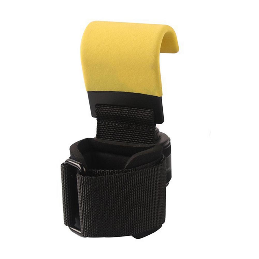 Grip Haak Grips Gewatteerde Met Pols Wraps Hand-Bar Powerlifting Handschoenen Zware Pull-Ups Haken Gym Training bandjes: Rood