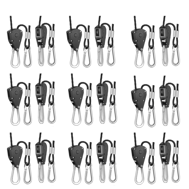 Grow light Adjustable 1/8inch Lanyard Hanging For Tent Fan Grow Plant Lamp Pulley Rope Pulley Lifting Pulley Hook