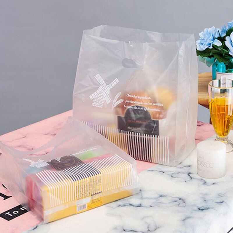 Baking Plastic Bag 50pcs/pack Plastic Packaging Bags Cake Toast Bread Bags Snowflake Egg Yolk Crispy Cookie Bag