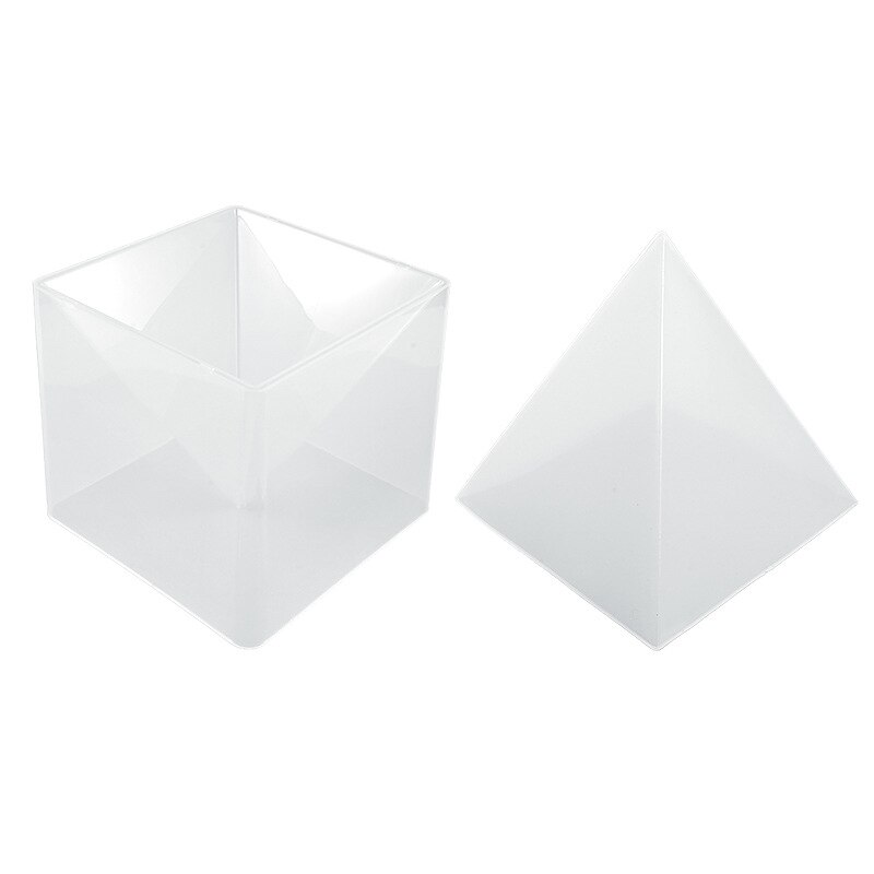 Super stor gjennomsiktig pyramide silikonform for diy krystallharpiksform hjemmedekorasjon bordform for harpiks: 2 stk