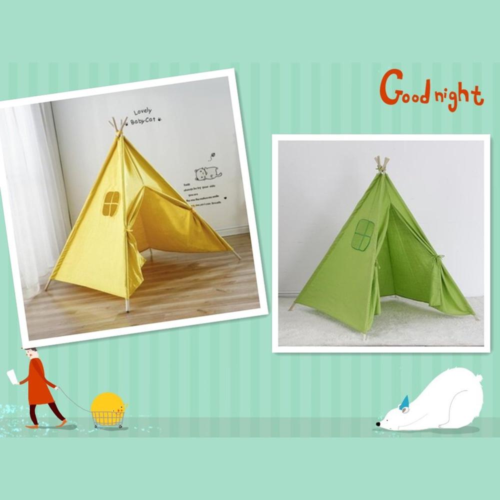 1.35M/1.6M Indian Style Children Tent for Kids Removeable Gaming Tent Tung Wood Indoor Bedroom Accessories Cute Castle Tent