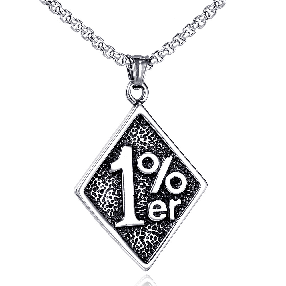 Stainless steel one percent only Pendant titanium steel Pendant jewelry 1% ER Pendant: Default Title