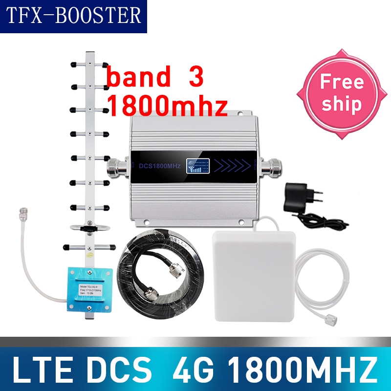 Mobil signalforsterker 900 1800 2100 2600 gsm repeater 2g 3g 4g lte dcs mobil forsterker gsm mobil signal booster repeater: 1800 mhz