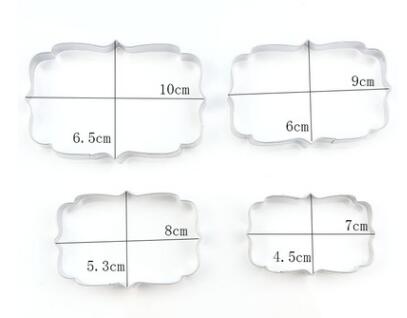 4Pcs/set Stainless Steel Blessing Frame Biscuit Cu... – Grandado