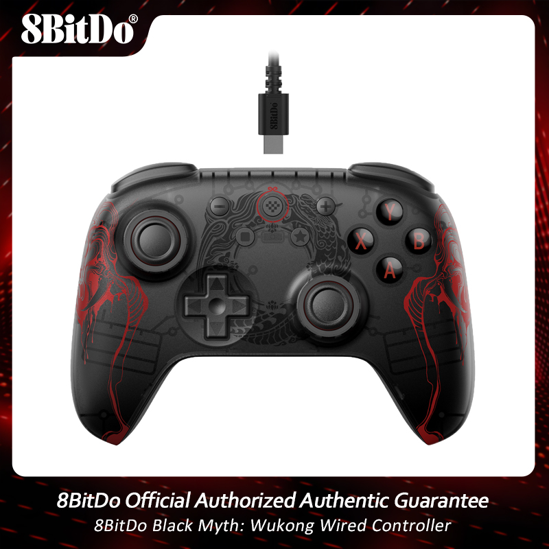 8BitDo Ultimate 2C Black Myth: Wukong Wired Gaming Controller für PC, Windows 10, 11, Raspberry Pi, Android