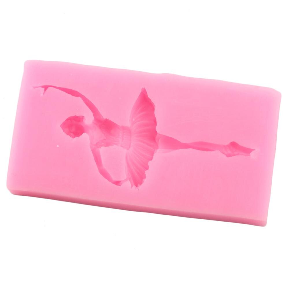 Ballet bailarina molde de silicona DIY chica utensilios para decoración de tortas con fondant arcilla polimérica caramelo Chocolate gumpasta moldes
