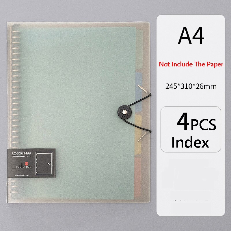 A4/A5/B5 Loose Leaf Binder Notebook Refillable Paper Journal Diary Agenda 2022 Planner Notepad Office School Supplies Stationery: A4 Binder