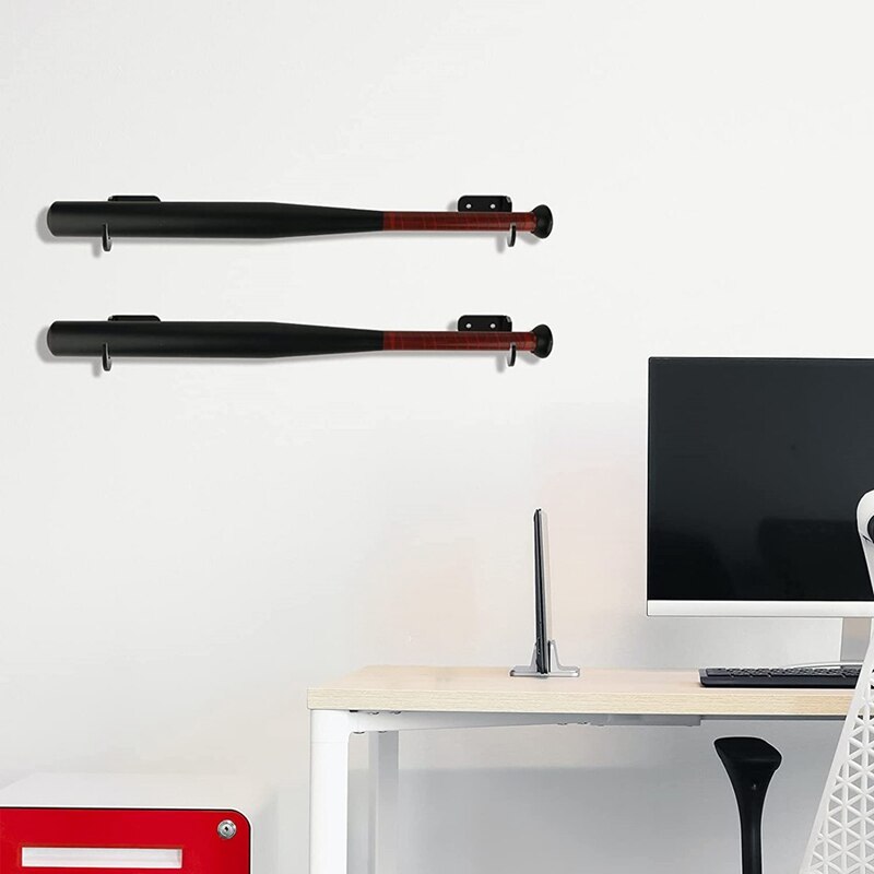 Bate de béisbol de montaje en pared Horizontal-resistente bate de acrílico-se adapta a cualquier bates de béisbol o Softball
