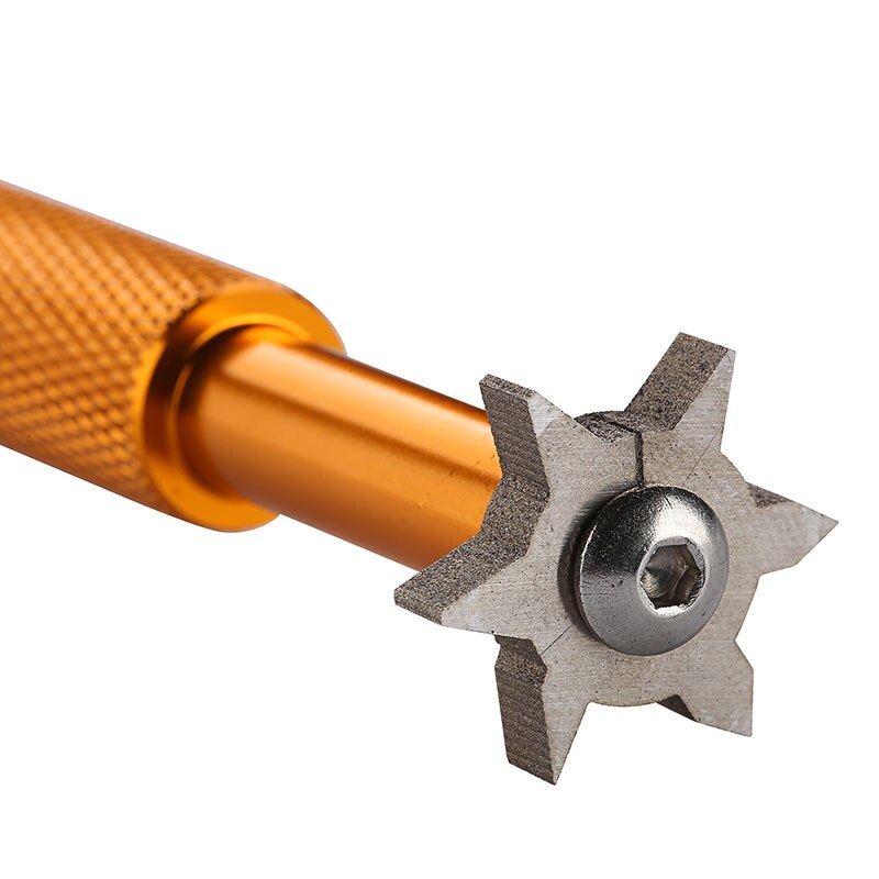 Golf Hex Cleaning Tool Iron Wedge Golf Groove Sharpener with 6 Heads XD88