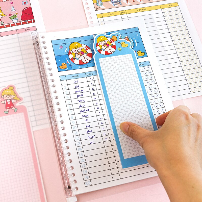 Yisuremia Kawaii B5 Losbladige Hervulbare Woordenschat Woord Boek Engels Geheugen Studie Notebook School Briefpapier