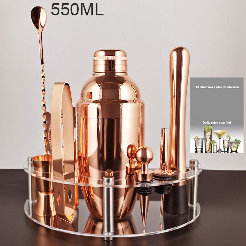 Martini Trinken Boston Edelstahl Shaker Home Bar Werkzeuge 800/750/600/450ml Cocktail Shaker Set bartender Kit Stehen: RG 550ML TM