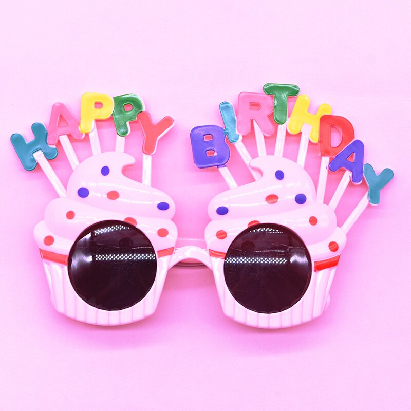 Verjaardagsfeestje Bril Grappig Zonnebloem Kaars Cake Zonnebril Voor Gelukkige Verjaardag Gunsten Photo Booth Props Decoratie Kids 8: B10