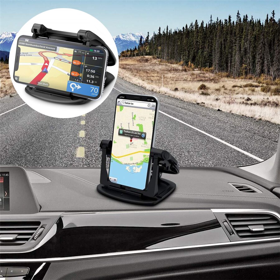 Auto Mobiele Telefoon Houder 360 Graden Draaibare Dashboard Telefoons Verticaal/Horizontaal voor iPhone 7 6 6 s X XR XS Max 8 Plus