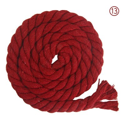 5 mètres 100%  coton 10mm 3 actions cordons de coton torsadés corde de coton tissée sac de bricolage cordon de serrage ceinture sangle accessoires de décoration: Vin
