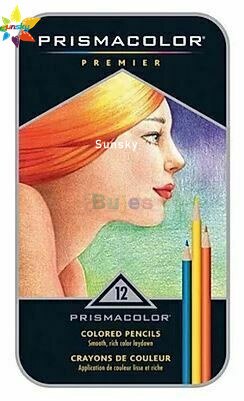 Originele 24 48 72 132 150 Prismacolor Premier Zachte Kleurpotlood Prismacolor Sanford Schets Potlood Met 10 Art Gereedschap Tin doos: 12 color