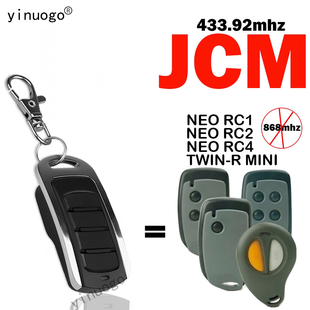 JCM-Control remoto para puerta de garaje NEO RC1 RC2 RC4 JCM GO PORTIS NORTON, abridor de puerta de garaje, transmisor inalámbrico, 433mhz
