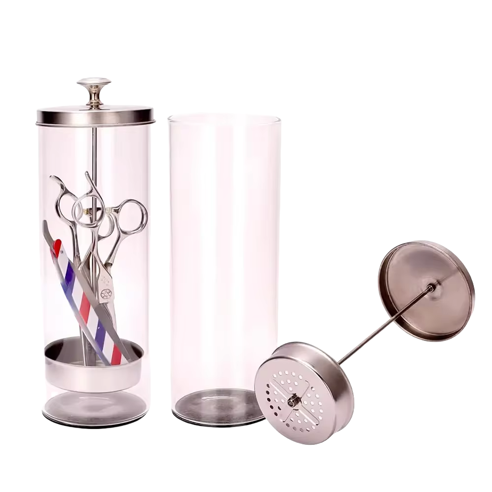 Schönheit Haar Schönheit Schwamm Boden Edelstahl Glas Desinfektion Krug Filter Sauber Sterilisation Container Salon Werkzeuge