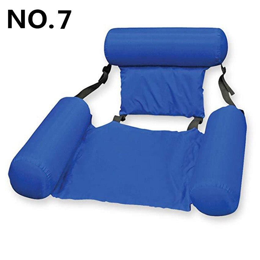 Pvc Zomer Opblaasbare Opvouwbare Drijvende Rij Zwembad Water Hangmat Strand Water Sport Lounger Stoel Luchtbedden Bed: NO.7