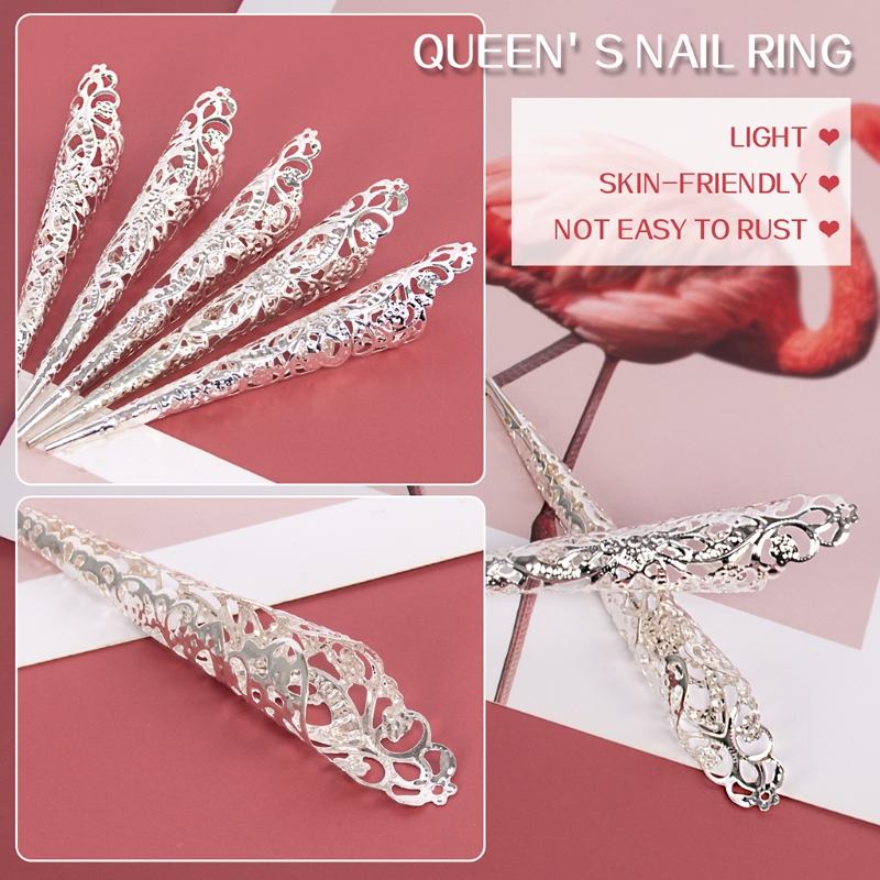 10Pcs anelli per artigli con punta per unghie da dito Bodhisattva a mille mani Guan Yin regina danza del ventre antichi costumi egiziani cinesi