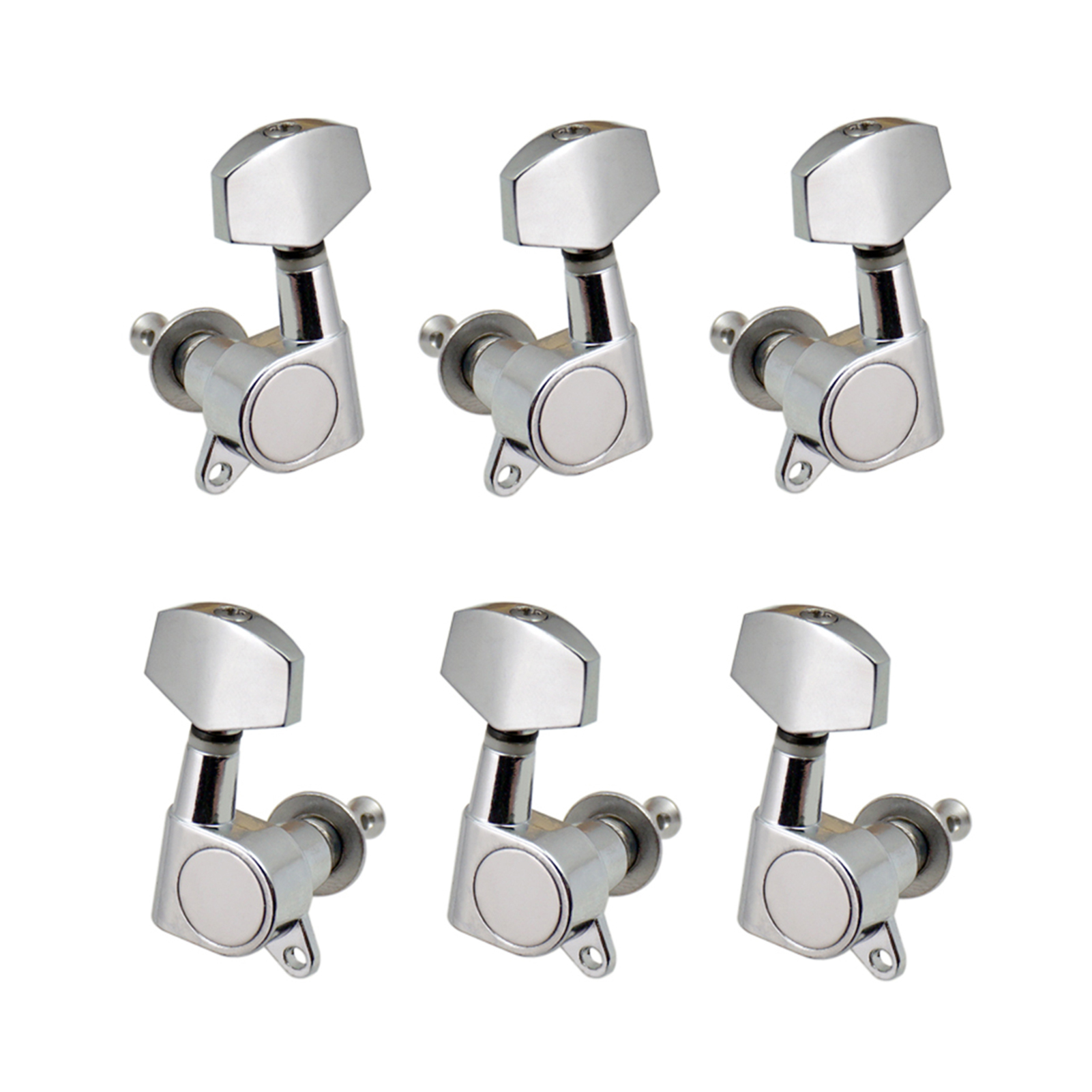 6pcs Sealed Guitar String Pegs Locking Tuners 3L3R Tuning Pegs String Tuners Electric Acoustic Guitar Tuner Machine Heads Knobs: WHITE