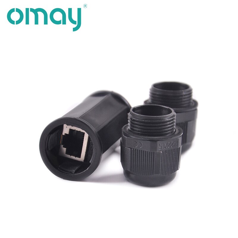 RJ45 waterdichte Connector IP67 Ethernet Netwerkkabel Connector Dubbele Kop Adapter Koppeling Uitbreiding voor Cat5 6 7 8P8C