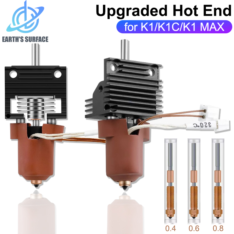 Per Creality K1C Hotend Kit blocco riscaldante in ceramica Kit ugelli intercambiabili rapidamente Resistenza alla rottura del calore Hotend per parti della stampante 3D K1 Max