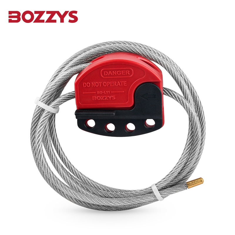 BOZZYS Adjustable Cable Lockout Tagout Locks Red Nylon Cable Lockout Device With Stainless Steel Cable Prevent Accidental Operat: Satin Nickel