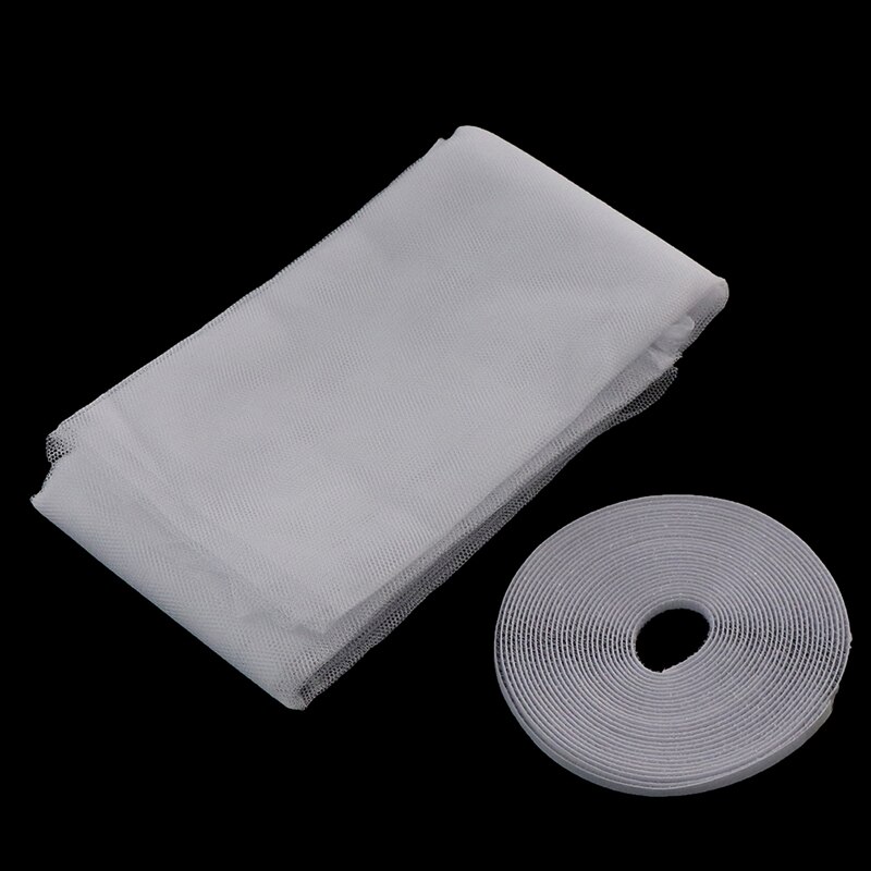 150 x 200cm hvidt flyvende gardin insektnet net selvklæbende myggenet vindue vinduesskærm anti-myg dør fluenet