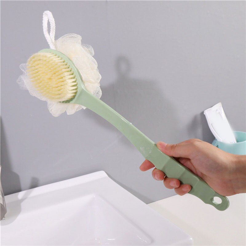 Lichaam Schoon Bad Puff Mesh Zeepdispenser Huidvriendelijke Wassen Douche Hulpmiddel Exfoliërende Bad Spons Comfortabel Bad Scrub Bal: C-green