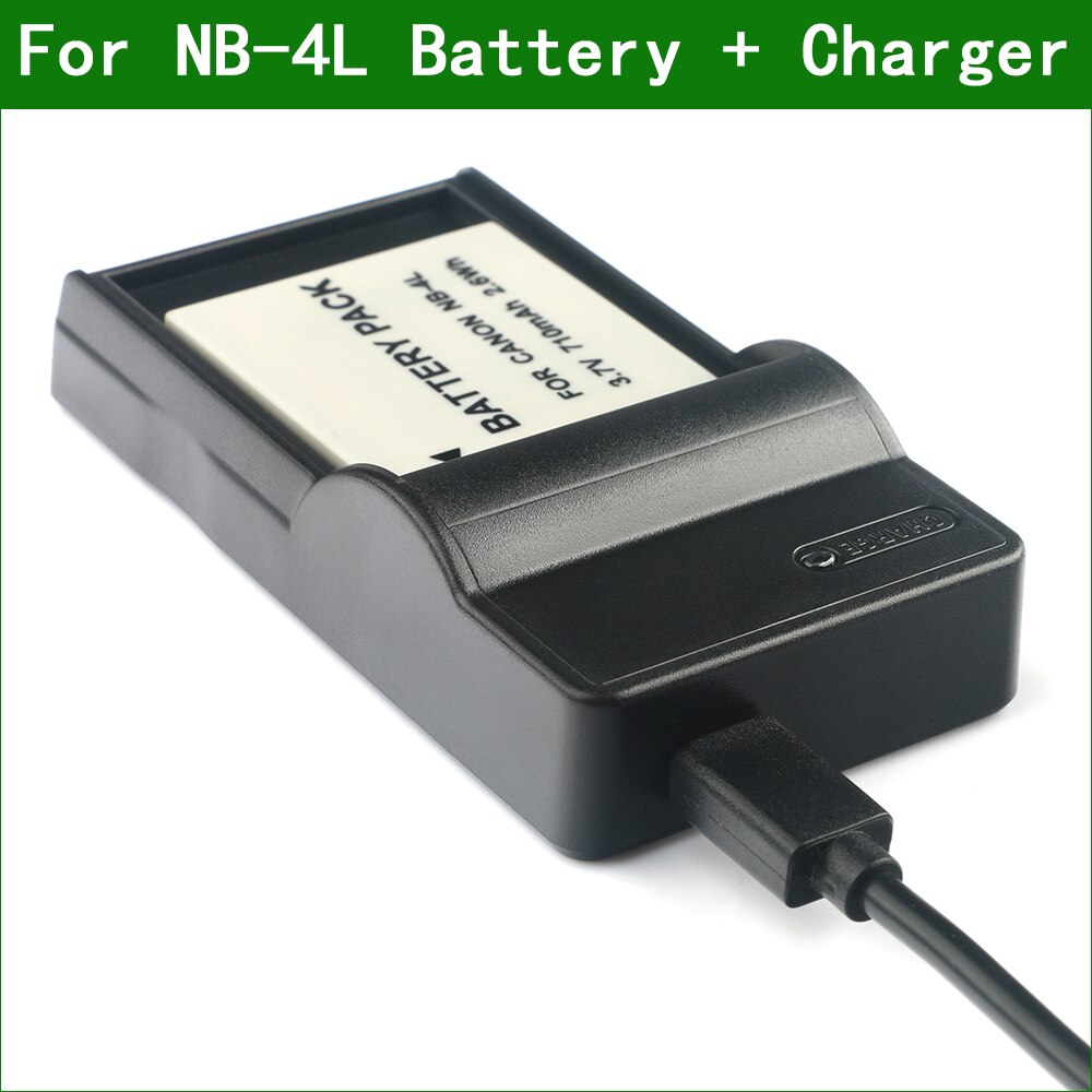 NB-4L NB4L NB 4L Digital Camera Battery + Charger For Canon IXUS 30 40 50 55 60 65 70 75 130 80 IS, 100 IS PowerShot SD200 SD300: 1Battery 1Charger