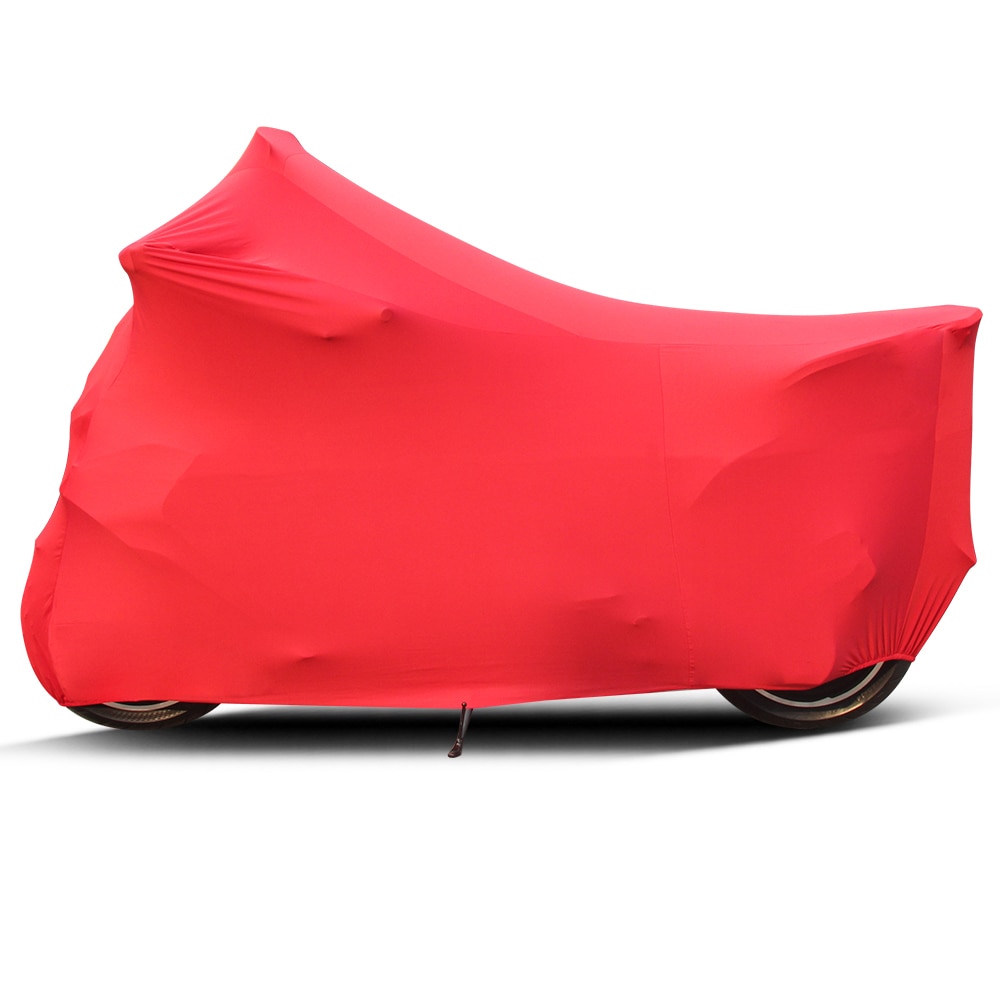 Kkmoon motorcykelskydd universal utomhus uv-skydd hela säsongen vattentät cykel regn dammtätt mopedskydd: Röd