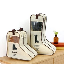Schoen Pocket Boot Opbergtas Boot Cover Stofdicht Rits Zakje 2 Size Praktische Draagbare Korea Stijl Zichtbaar Venster Travel Case